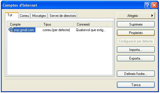 Captura_2 comptes Outlook